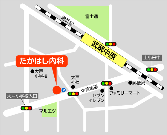 たかはし内科地図